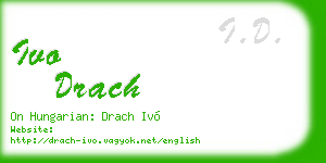 ivo drach business card